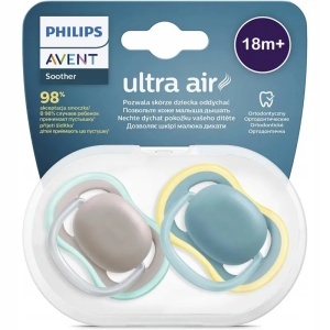 Suzete din silicon Ultra Air baieti 18l+, 2 bucati, SCF349/01, Philips Avent - Img 3