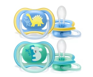Suzete Ultra Air design animale 18luni+ SCF349/11, 2 bucati, Philips Avent