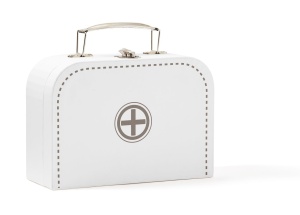 Trusa doctorului din lemn pentru dezvoltare copii, white, Kids Concept