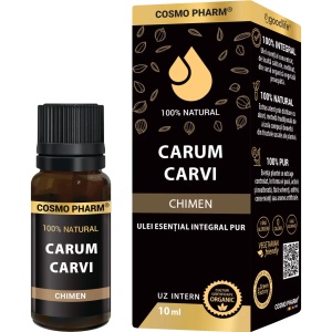 Ulei esential integral de chimen Carum Carvi, 10ml, Cosmopharm