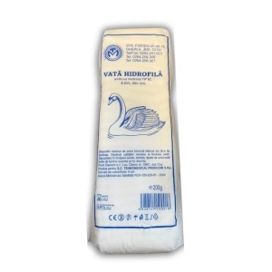 Vată hidrofilă pentru uz medicinal tip BC, 200g, Tehnomedical Prodcom