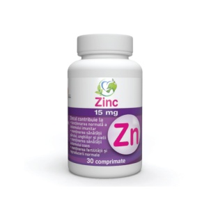 Zinc 15mg, 30 comprimate, Justin Pharma