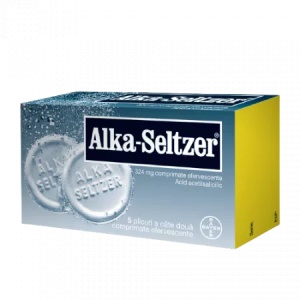 Alka-Seltzer 324mg, 10 comprimate efervescente, Bayer