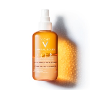 Apa de protectie solara pentru un bronz sporit Capital Soleil SPF50+, 200ml, Vichy - Img 2