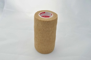 Bandaj autoadeziv 10cm x 4,5m, alb-bej, Copoly