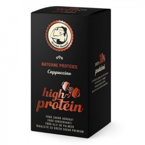 Batoane proteice cu aroma de Cappuccino, Secretele Ramonei, 3x80g, Remedia