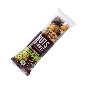 Baton crocant Cardamom & Dark Chocolate cu nuci, ciocolata neagra si cardamom eco, 40g, Nutsandberries