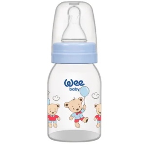 Biberon cu tetina rotunda, 0-6luni, 125ml, 1 bucata, Wee Baby - Img 2