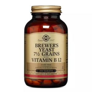 Brewer's Yeast - Drojdie de bere cu Vitamina B12 500mg, 250 tablete, Solgar