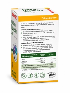 Calcium, Magnezium, Zinc, 30 Tablete, Walmark 2