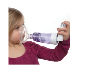Camera de inhalare PHILIPS Respironics Optichamber Diamond 1079825, 1-5 ani, alb-albastru - Img 3