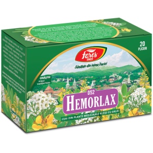 Ceai Hemorlax, D52, 20 plicuri, Fares