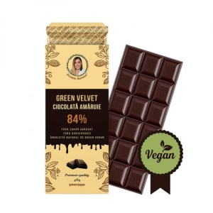 Ciocolata amaruie Green Velvet, Secretele Ramonei, 100g, Remedia