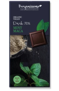 Ciocolata bio menta si maca, 70g, Benjamissimo
