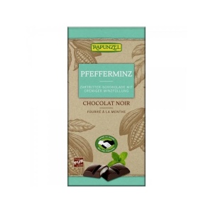 Ciocolata neagra cu crema de menta Eco, 100g, Rapunzel