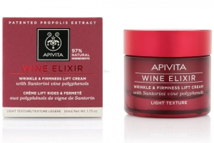 Crema antirid si fermitate cu textura lejera Wine Elixir, 50ml, APIVITA