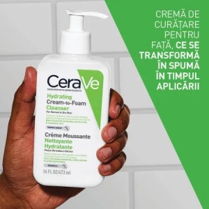 Crema de curatare spumanta hidratanta, 473ml, CeraVe - Img 3