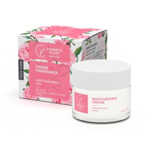 Crema hidratanta cu acid hialuronic si extract de bujor, 50 ml, Cosmetic Plant