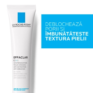 Crema renovatoare pentru ten gras Effaclar K+, 40ml, La Roche Posay - Img 2
