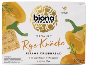 Crispbread felii crocante din secara integrala cu susan Bio, 200g, Biona