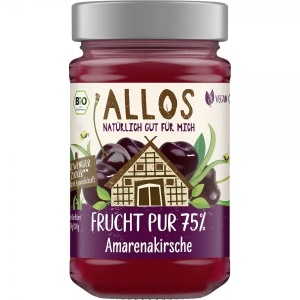 Dulceata de cirese amare bio cu sirop de agave, 250g, Allos