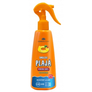 Emulsie pentru plaja spray pentru copii SFP30 cu ulei de catina, 200 ml, Cosmetic Plant