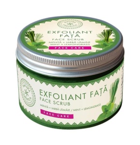 Exfoliant pentru fata cu menta si lemongrass, 140g, Natura Carpatica