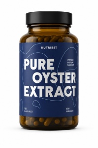 Extract din Stridii Liofilizate (Pure Oyster Extract), 120 Capsule, Nutriest