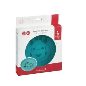 Farfurie din silicon Girafa Sophie, Turcoaz, 480002, Vulli