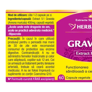 Graviola, 60 capsule, Herbagetica - Img 3