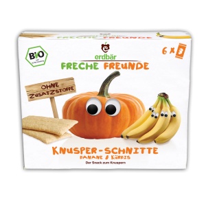 Gustare crocanta banane si dovleac Bio, 84g, Erdbar