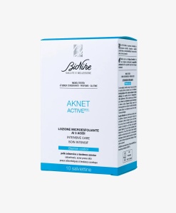 Lotiune microexfolianta Aknet Active Peel cu 3 acizi, 10 servetele peeling, BioNike