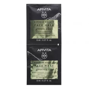 Masca de curatare cu argila verde Express Beauty, 8ml, 2 plicuri, APIVITA