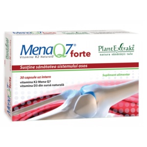 MenaQ7 forte Vitamina K2 naturala, 30 capsule, PlantExtrakt
