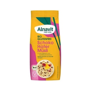 Musli crocant bio fara gluten cu ovaz si ciocolata, 350g, Alnavit