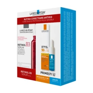 Pachet Serum Retinol B3, 30ml + Anthelios UVmune 400 SPF50, 15ml + Ser Hyalu B5, 10ml, La Roche-Posay