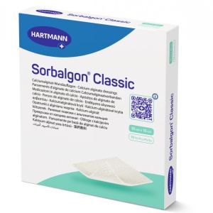 Pansament Sorbalgon Classic, 10x10 cm, 10 bucati, Hartmann