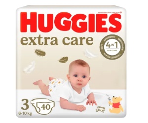 Scutece Extra Care 3, 6-10kg, 40 bucati, Huggies
