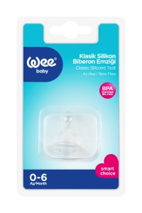 Tetina silicon rotunda 0-6 luni, 1 bucata, 866, Wee Baby