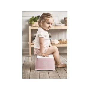 Treapta inaltator baie Powder Pink/White, 061264A, BabyBjorn - Img 2