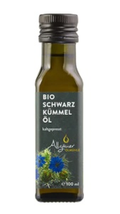 Ulei chimen negru-negrilica presat la rece bio, 100 ml, Allgauer