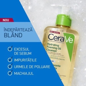 Ulei de curatare spumant hidratant pentru piele normala si uscata, 473ml, CeraVe - Img 2