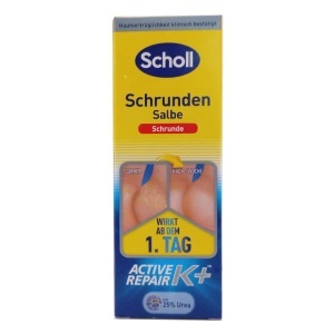 Unguent pentru calcaie crapate Scholl, Active Repair K+, 25% Uree si Keratina, tub 60 ml
