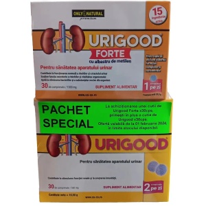 Urigood Forte, 30 comprimate + Urigood, 30 comprimate, Only Natural