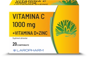 Vitamina C 1000mg +vit D+Zinc 20cpr Laropharm