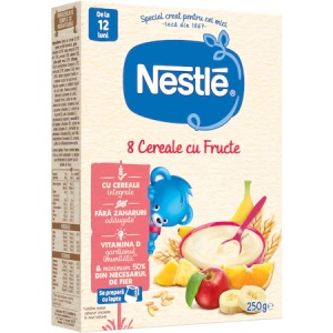 8 cereale cu fructe 12-36l, 250g, Nestle - Img 1