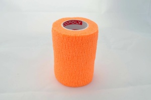 Bandaj autoadeziv 7,5cm x 4,5m, portocaliu, Copoly