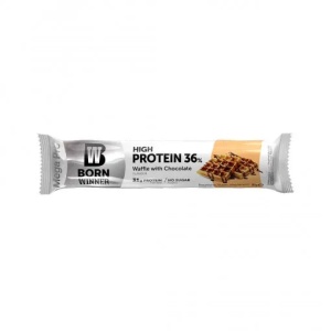 Baton proteic 36% Gofre cu ciocolata, Mega Pro, 85g, Born Winner
