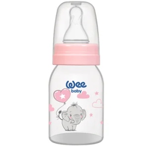 Biberon cu tetina rotunda, 0-6luni, 125ml, 1 bucata, Wee Baby - Img 3