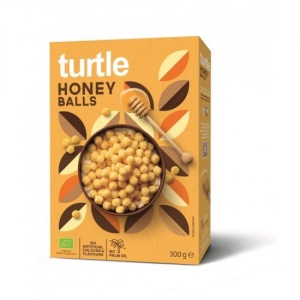 Bile crocante ECO din porumb invelite in miere, 300 g, Turtle